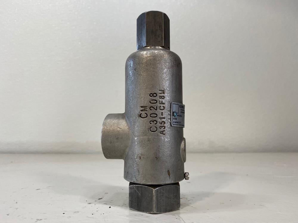 Kunkle 3/4" NPT 100# CF8M Relief Valve 171S-D01-MG